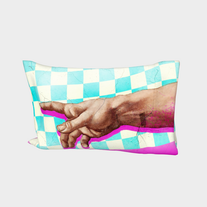 Adam and God hand Pillow cases