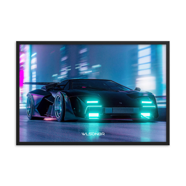 Delinquent countach Framed Print 24"x36"